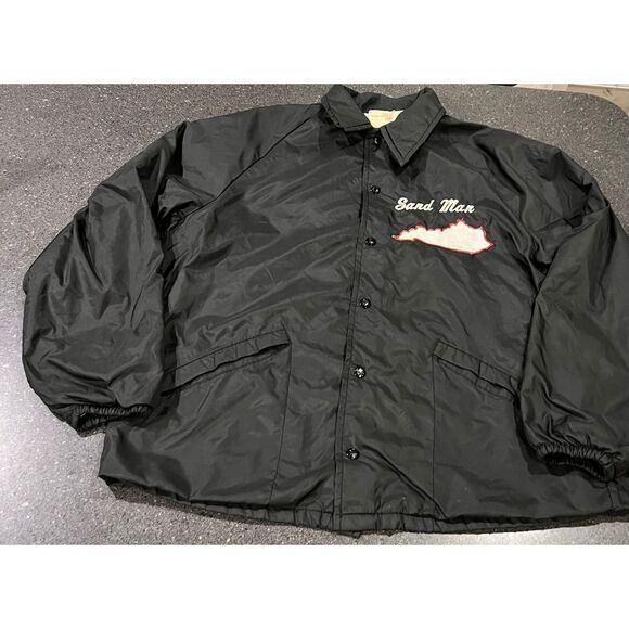 VTG Virginia map embroidered windbreaker Jacket size L Made In USA - Picture 3 of 12